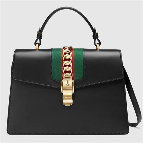 Gucci Sylvie Medium Top Handle Bag 431665 CVL1G 1060